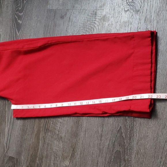 Scoop Cherry Red High Waisted Wider Leg Cropped Trousers Sz 14 - Picture 11 of 13